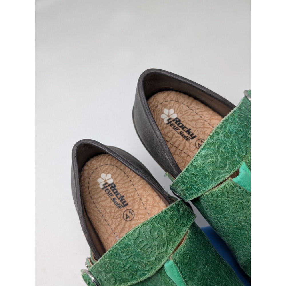 Rocky 4EurSole Green Inspire Me Leather Clog Shoes Women's Size‎ 41 / US 10-10.5 - Picture 6 of 7